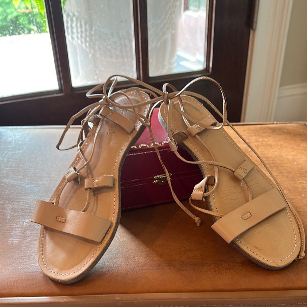 Madewell Tan Leather Strappy Sandals
